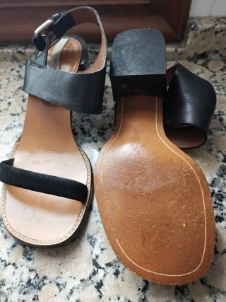 Sandalias Massimo Dutti Piel Negra