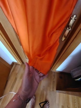 Vestido túnica naranja talla única