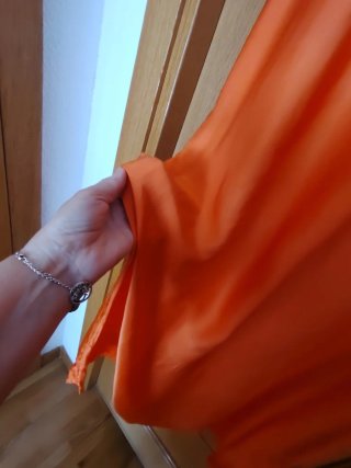 Vestido túnica naranja talla única