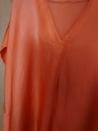 Vestido túnica naranja talla única