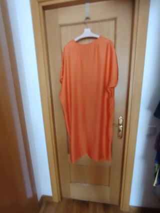 Vestido túnica naranja talla única