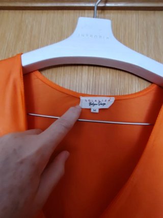 Vestido túnica naranja talla única