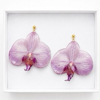 Conjunto Orquídea Lila | Collar y Pendientes