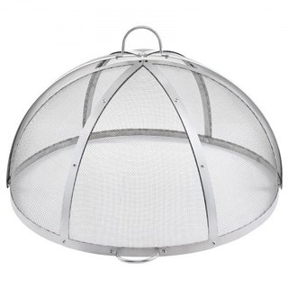 Tapa de Chispas para Fogata, Diámetro de 30", Cubierta Redonda para Anillo de Fogata al Aire Libre, Accesorios de Cubierta de Metal para Fogata, Cubiertas de Anillo de Acero Inoxidable de Fácil Ap...