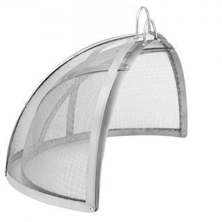 Tapa de Chispas para Fogata, Diámetro de 30", Cubierta Redonda para Anillo de Fogata al Aire Libre, Accesorios de Cubierta de Metal para Fogata, Cubiertas de Anillo de Acero Inoxidable de Fácil Ap...