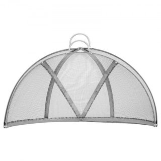 Tapa de Chispas para Fogata, Diámetro de 30", Cubierta Redonda para Anillo de Fogata al Aire Libre, Accesorios de Cubierta de Metal para Fogata, Cubiertas de Anillo de Acero Inoxidable de Fácil Ap...
