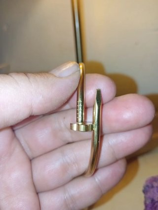 Brazalete acero bañado oro