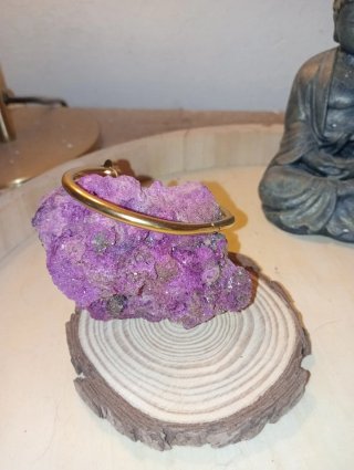 Brazalete acero bañado oro