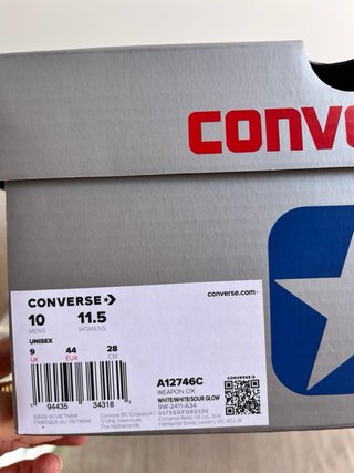 Converse originales Blancas y Verdes Talla 44