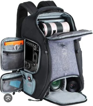 Mochila Fotografía BESCHOI Negra/Gris