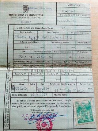 Bultaco Mercurio con documentación