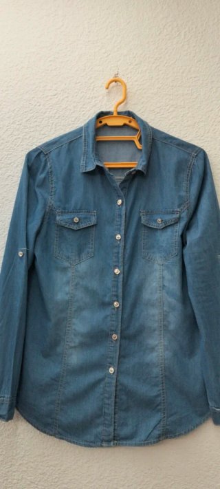 Camisa vaquera fina Miss manga abotonada