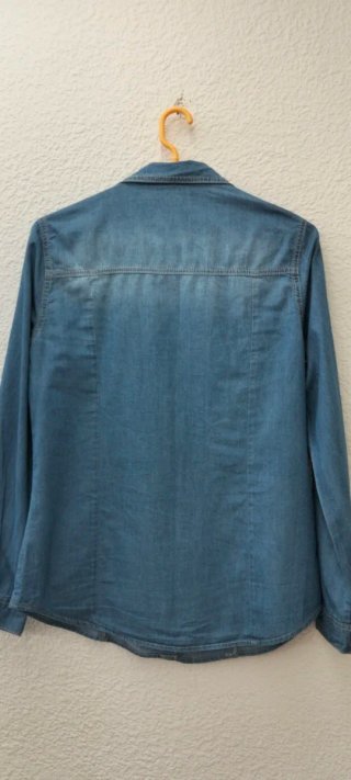 Camisa vaquera fina Miss manga abotonada