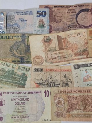 Lote de Billetes Africanos