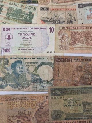 Lote de Billetes Africanos