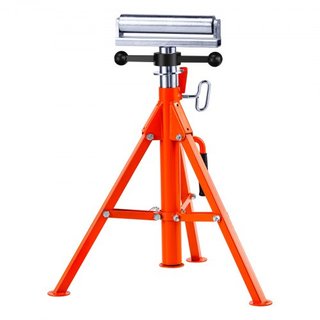 Soporte de Rodillo, Capacidad de Carga Pesada de 1134 kg, Altura Ajustable de 700 mm-1320 mm, Soporte de Rodillo Plegable de Acero 45# para Tubos, Tableros de Madera