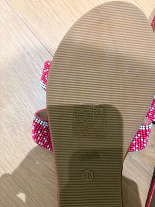 Sandalias Bellamica Piel Rosa y Blanca