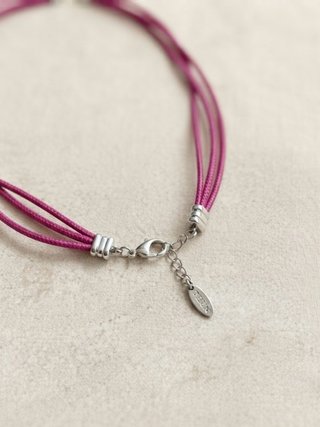 Collana Thun farfalla rosa e argento