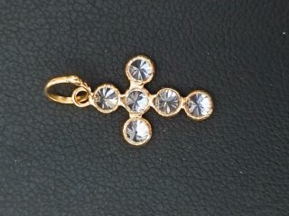 Colgante Cruz Oro 18kl Circonitas