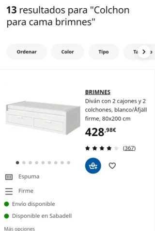 Cama nido IKEA Brimnes blanca