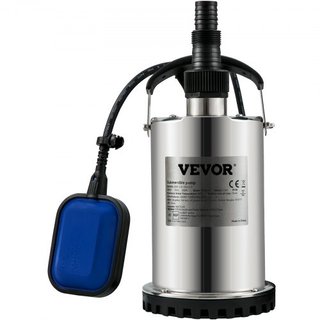 Bomba de Agua Sumergible, 550W 9500L/H, con Cable de 10 m y Interruptor de Flotador Automático, Acero Inoxidable Portátil para Áreas Inundadas Limpias, Piscinas, Jacuzzis, para Riego
