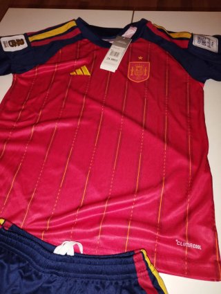 Equipación España Fútbol Adidas Talla 28