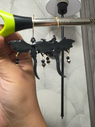 Pendientes Dragones Negros y Dorados artesanales