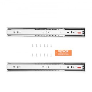 10 Pares de Rieles de Cajón de 406.4mm, Guías de Montaje Lateral de Acero de Alta Resistencia, Rieles de Extensión Completa con Cierre Suave y Silencioso, Runners de Cocina con Rodamientos, Capaci...