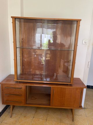 Vitrina Madera Vintage Años 60-70