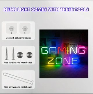 Lampada Neon LED "GAMING ZONE"