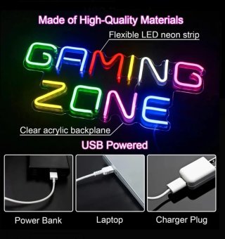 Lampada Neon LED "GAMING ZONE"