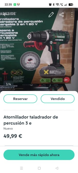 Taladro Percusión Parkside 20V