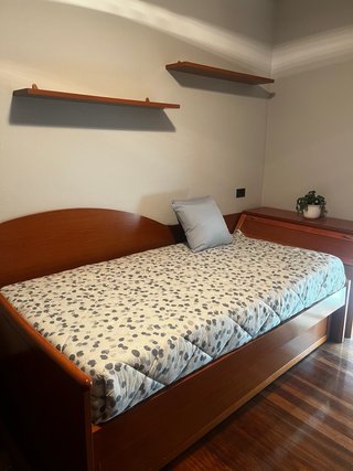 Cama nido con escritorio y estantes