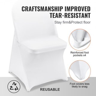 Cubiertas de Silla Plegables de Spandex Elástico, Cubierta de Silla Universal Ajustada, Fundas Protectores Removibles y Lavables, para Bodas, Vacaciones, Banquetes, Fiestas, Celebraciones, Comedor...