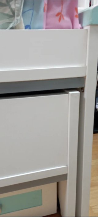 Cama nido blanca y azul
