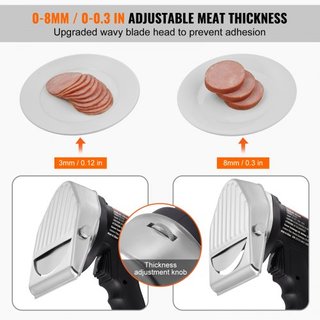 Cuchillo de Shawarma Eléctrico, Cuchillo Profesional Turco para Kebab de 80W, Cortador de Gyro de Acero Inoxidable Comercial, Cortador de Carne de Doner Kebab con 2 Cuchillas, Diámetro de Cuchilla...