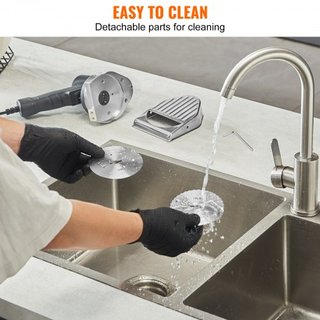 Cuchillo de Shawarma Eléctrico, Cuchillo Profesional Turco para Kebab de 80W, Cortador de Gyro de Acero Inoxidable Comercial, Cortador de Carne de Doner Kebab con 2 Cuchillas, Diámetro de Cuchilla...