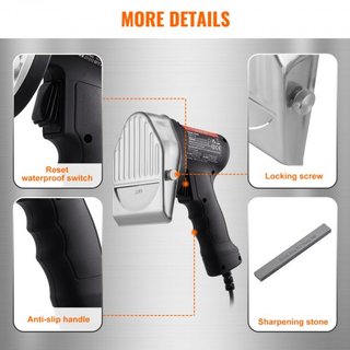 Cuchillo de Shawarma Eléctrico, Cuchillo Profesional Turco para Kebab de 80W, Cortador de Gyro de Acero Inoxidable Comercial, Cortador de Carne de Doner Kebab con 2 Cuchillas, Diámetro de Cuchilla...