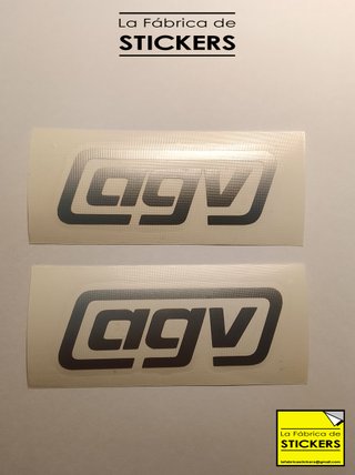 2 Pegatinas AGV Vinilo de corte de Alta Calidad