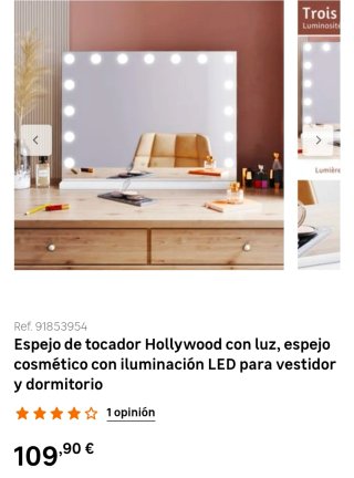 Espejo Tocador Luces Hollywood