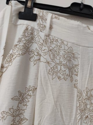 Pantaloni donna gamba larga con decori