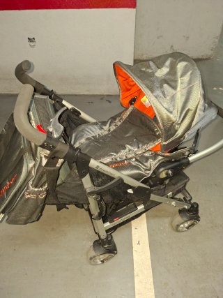 Carro de paseo + cuco + bolsa + plástico lluvia