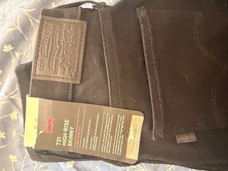 Levi's 721 Jeans Tiro Alto Skinny Negros
