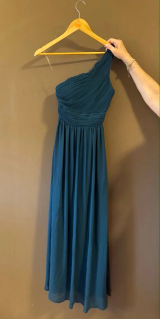 Vestido fiesta azul verdoso talla M
