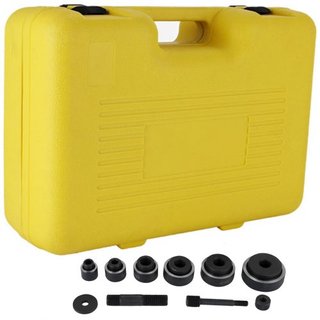 6 Die 10 Ton Hydraulic Knockout Punch 1.3 cm a 5.1 cm Kit de Herramientas Cortador Controlador, Juego de Cortadores de Sierra para Conduit Eléctrico Taladro de Metal