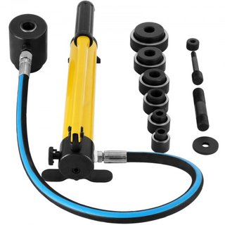 6 Die 10 Ton Hydraulic Knockout Punch 1.3 cm a 5.1 cm Kit de Herramientas Cortador Controlador, Juego de Cortadores de Sierra para Conduit Eléctrico Taladro de Metal
