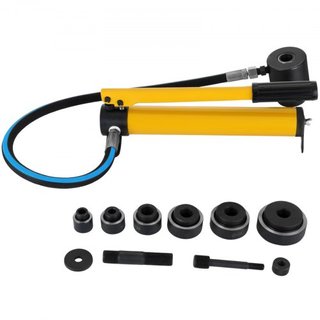 6 Die 10 Ton Hydraulic Knockout Punch 1.3 cm a 5.1 cm Kit de Herramientas Cortador Controlador, Juego de Cortadores de Sierra para Conduit Eléctrico Taladro de Metal