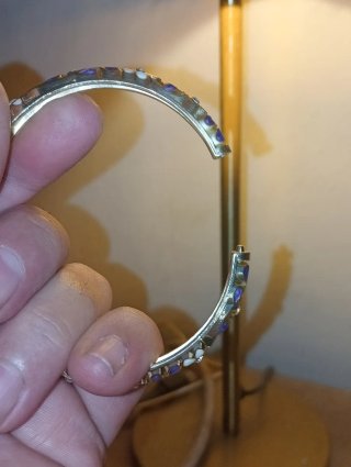 Pulsera esmaltada flores dorada