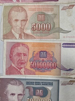 Lote Billetes Yugoslavia Dinara