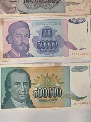 Lote Billetes Yugoslavia Dinara